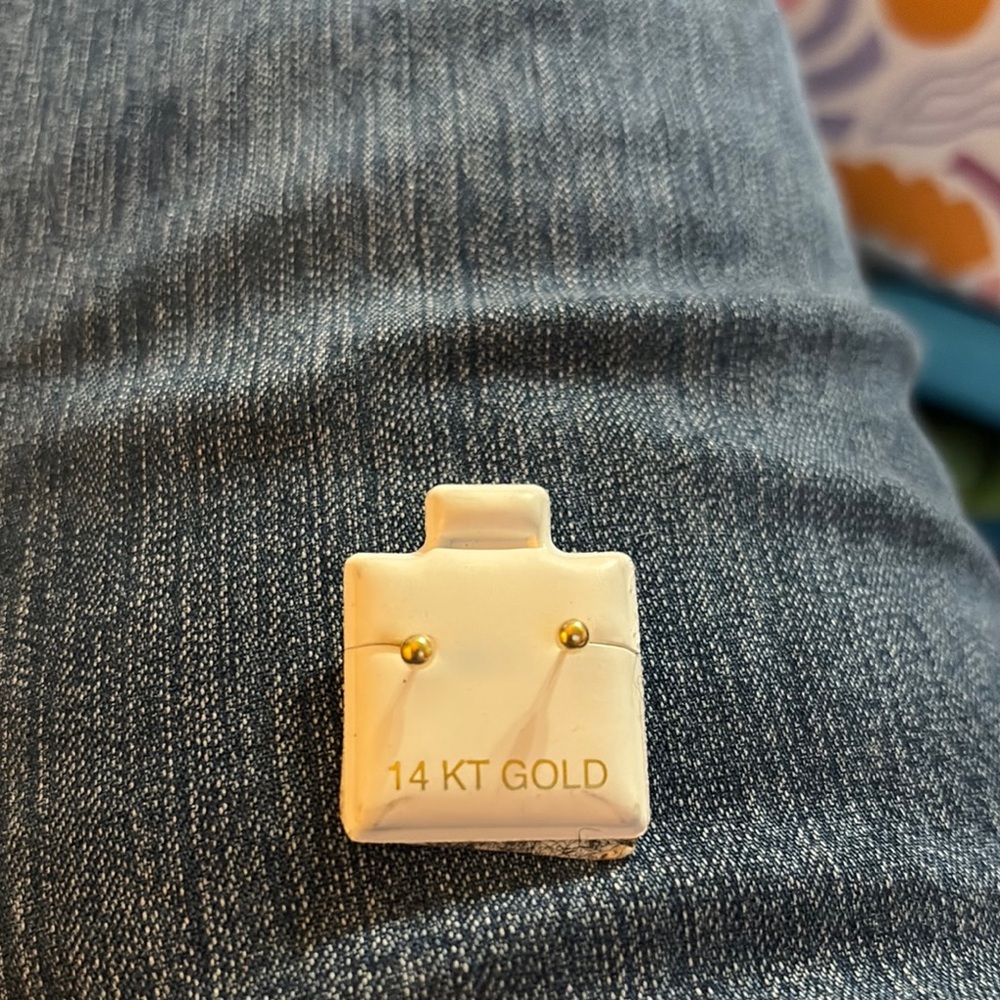 14 Kt Gold Stud Earrings